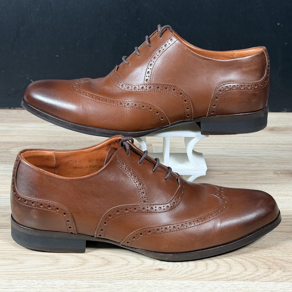 Wolf & Shepherd Shoes‎ Mens Size 10 Brown Senna Oxford Leather Brogue Dress